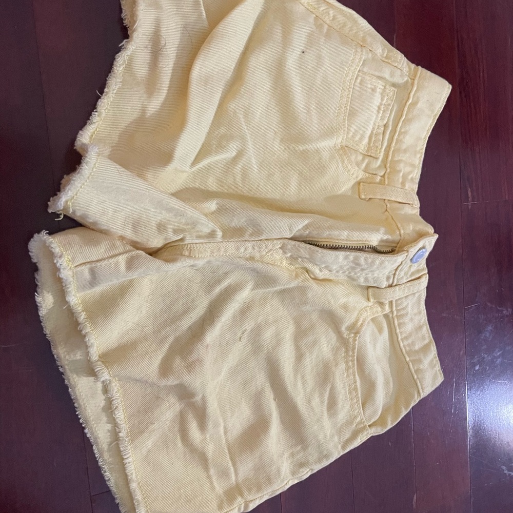 Old Navy High Waist Yellow Women's Shorts